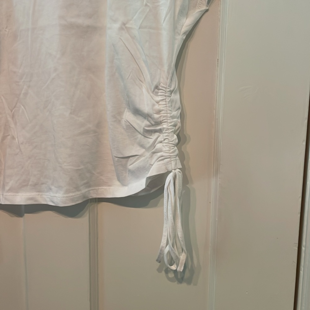 NWT Zara White Ruched Women Top - Picture 3 of 6